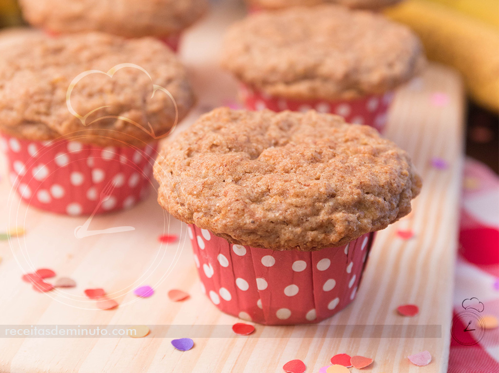 Muffin Integral de Banana Receitas de Minuto A Solução prática para