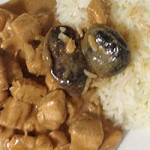 Frango com molho de maionese e shoyu com Shitake