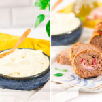 Rocambole a Parmegiana Recheado + Purê de Couve-Flor